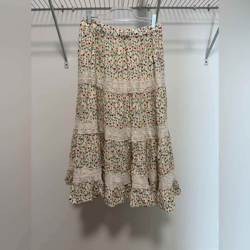 Atelier Parsmei Girl’s/Teen Georgie Poppy Garden Imogene Midi Skirt Size 16